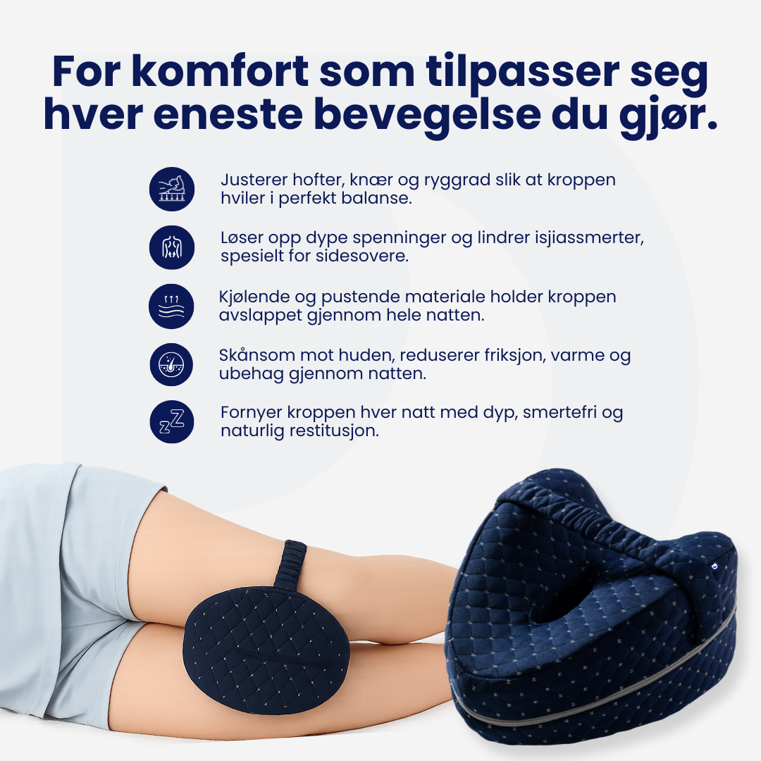 DreamSleepz knéputen – for avlastede ledd og dyp avslapning gjennom natten
